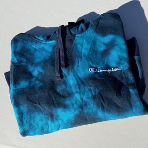Champion Vibrant Blue Tie-Dye Sweatshirt